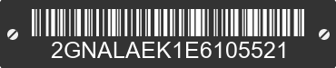 2014 CHEVROLET Equinox 2GNALAEK1E6105521 VIN decoded