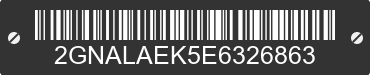 2014 CHEVROLET Equinox 2GNALAEK5E6326863 VIN decoded