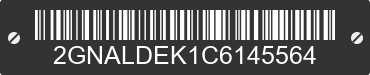 2012 CHEVROLET Equinox 2GNALDEK1C6145564 VIN decoded