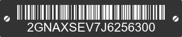 2018 CHEVROLET Equinox 2GNAXSEV7J6256300 VIN decoded