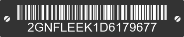 2013 CHEVROLET Equinox 2GNFLEEK1D6179677 VIN decoded