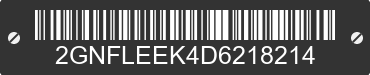2013 CHEVROLET Equinox 2GNFLEEK4D6218214 VIN decoded