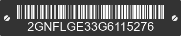 2016 CHEVROLET Equinox 2GNFLGE33G6115276 VIN decoded