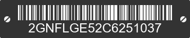 2012 CHEVROLET Equinox 2GNFLGE52C6251037 VIN decoded