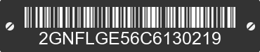 2012 CHEVROLET Equinox 2GNFLGE56C6130219 VIN decoded