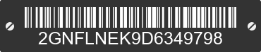 2013 CHEVROLET Equinox 2GNFLNEK9D6349798 VIN decoded