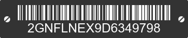 2013 CHEVROLET Equinox 2GNFLNEX9D6349798 VIN decoded