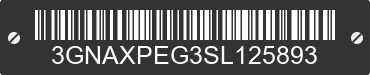 2025 CHEVROLET Equinox 3GNAXPEG3SL125893 VIN decoded