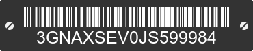 2018 CHEVROLET Equinox 3GNAXSEV0JS599984 VIN decoded