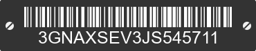 2018 CHEVROLET Equinox 3GNAXSEV3JS545711 VIN decoded