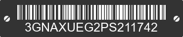 2023 CHEVROLET Equinox 3GNAXUEG2PS211742 VIN decoded