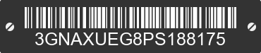 2023 CHEVROLET Equinox 3GNAXUEG8PS188175 VIN decoded