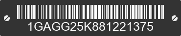 2008 CHEVROLET Express 1GAGG25K881221375 VIN decoded