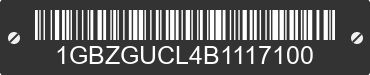 2011 CHEVROLET Express 1GBZGUCL4B1117100 VIN decoded
