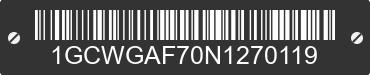 2022 CHEVROLET Express 1GCWGAF70N1270119 VIN decoded