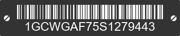 2025 CHEVROLET Express 1GCWGAF75S1279443 VIN decoded