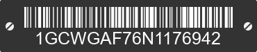 2022 CHEVROLET Express 1GCWGAF76N1176942 VIN decoded