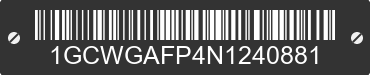 2022 CHEVROLET Express 1GCWGAFP4N1240881 VIN decoded