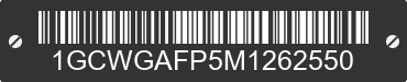 2021 CHEVROLET Express 1GCWGAFP5M1262550 VIN decoded