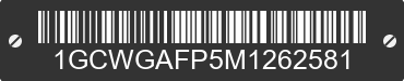 2021 CHEVROLET Express 1GCWGAFP5M1262581 VIN decoded