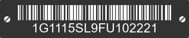2015 CHEVROLET Impala 1G1115SL9FU102221 VIN decoded
