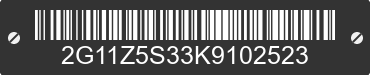2019 CHEVROLET Impala 2G11Z5S33K9102523 VIN decoded