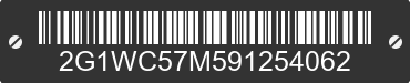 2009 CHEVROLET Impala 2G1WC57M591254062 VIN decoded