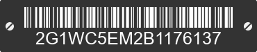 2011 CHEVROLET Impala 2G1WC5EM2B1176137 VIN decoded
