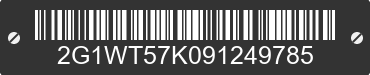 2009 CHEVROLET Impala 2G1WT57K091249785 VIN decoded