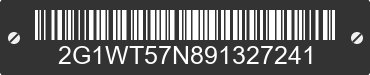 2009 CHEVROLET Impala 2G1WT57N891327241 VIN decoded