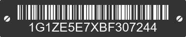 2011 CHEVROLET Malibu 1G1ZE5E7XBF307244 VIN decoded