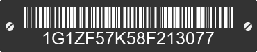 2008 CHEVROLET Malibu 1G1ZF57K58F213077 VIN decoded