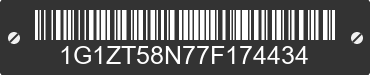 2007 CHEVROLET Malibu 1G1ZT58N77F174434 VIN decoded