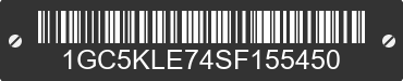 2025 CHEVROLET Silverado HD 1GC5KLE74SF155450 VIN decoded