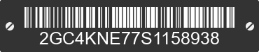 2025 CHEVROLET Silverado HD 2GC4KNE77S1158938 VIN decoded