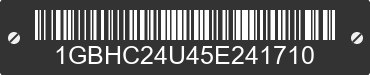 2005 CHEVROLET Silverado 1GBHC24U45E241710 VIN decoded