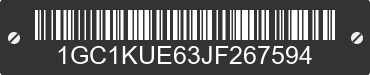 2018 CHEVROLET Silverado 1GC1KUE63JF267594 VIN decoded