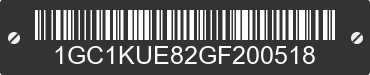 2016 CHEVROLET Silverado 1GC1KUE82GF200518 VIN decoded
