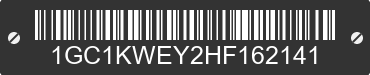 2017 CHEVROLET Silverado 1GC1KWEY2HF162141 VIN decoded