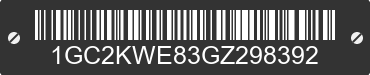 2016 CHEVROLET Silverado 1GC2KWE83GZ298392 VIN decoded