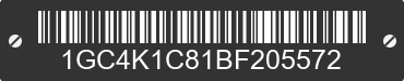 2011 CHEVROLET Silverado 1GC4K1C81BF205572 VIN decoded