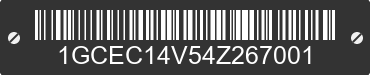 2004 CHEVROLET Silverado 1GCEC14V54Z267001 VIN decoded