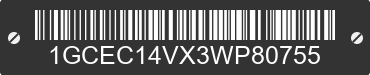 2003 CHEVROLET Silverado 1GCEC14VX3WP80755 VIN decoded