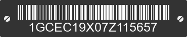 2007 CHEVROLET Silverado 1GCEC19X07Z115657 VIN decoded