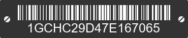 2007 CHEVROLET Silverado 1GCHC29D47E167065 VIN decoded