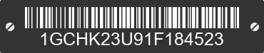 2001 CHEVROLET Silverado 1GCHK23U91F184523 VIN decoded