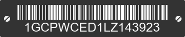 2020 CHEVROLET Silverado 1GCPWCED1LZ143923 VIN decoded