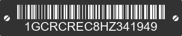 2017 CHEVROLET Silverado 1GCRCREC8HZ341949 VIN decoded