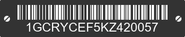 2019 CHEVROLET Silverado 1GCRYCEF5KZ420057 VIN decoded