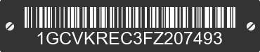 2015 CHEVROLET Silverado 1GCVKREC3FZ207493 VIN decoded